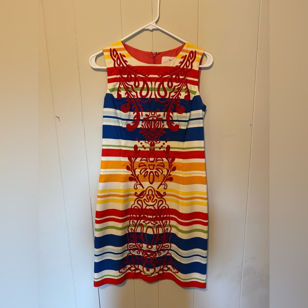 Tabitha Multi Color Striped Midi Dress
